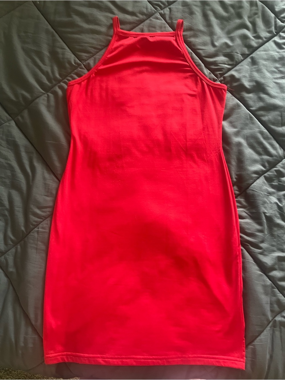 Bold Red Mini Tank Dress - Sleek Everyday Style